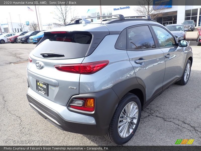 Sonic Silver / Black 2020 Hyundai Kona SEL AWD