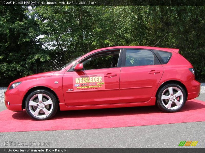Velocity Red Mica / Black 2005 Mazda MAZDA3 s Hatchback