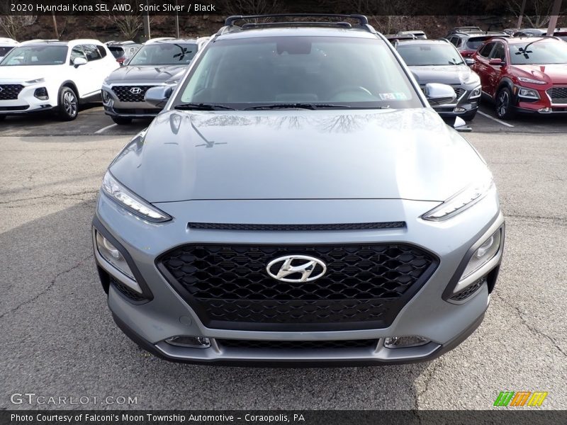 Sonic Silver / Black 2020 Hyundai Kona SEL AWD