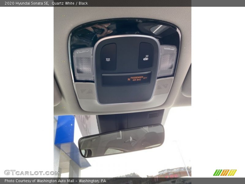 Quartz White / Black 2020 Hyundai Sonata SE