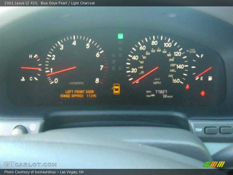 Blue Onyx Pearl / Light Charcoal 2001 Lexus LS 430