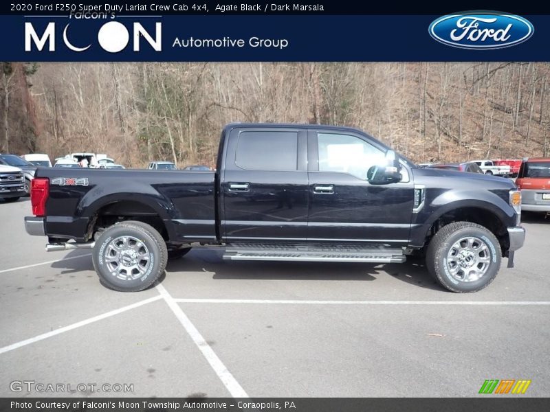 Agate Black / Dark Marsala 2020 Ford F250 Super Duty Lariat Crew Cab 4x4