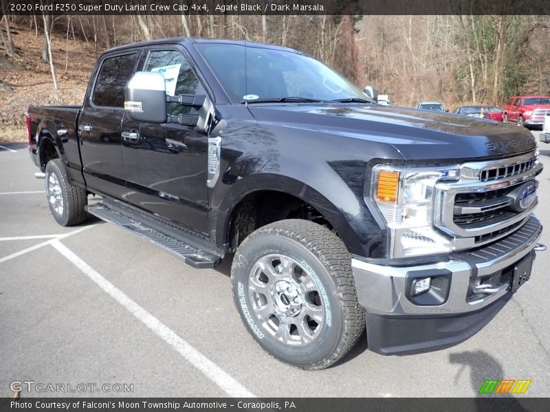 Agate Black / Dark Marsala 2020 Ford F250 Super Duty Lariat Crew Cab 4x4