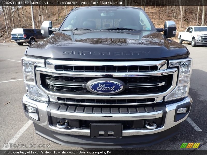 Agate Black / Dark Marsala 2020 Ford F250 Super Duty Lariat Crew Cab 4x4