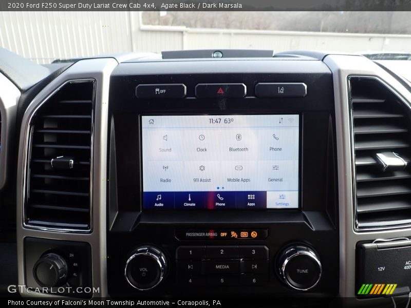 Agate Black / Dark Marsala 2020 Ford F250 Super Duty Lariat Crew Cab 4x4