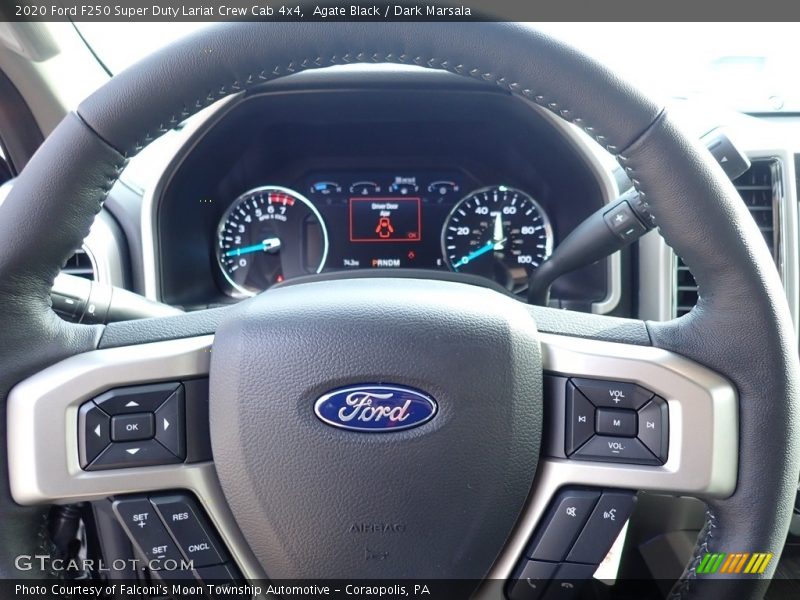 Agate Black / Dark Marsala 2020 Ford F250 Super Duty Lariat Crew Cab 4x4