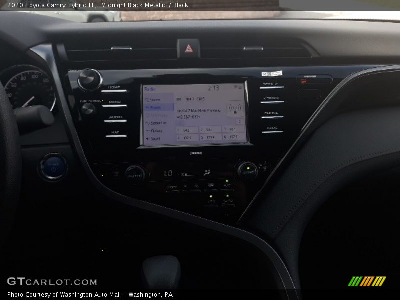 Midnight Black Metallic / Black 2020 Toyota Camry Hybrid LE