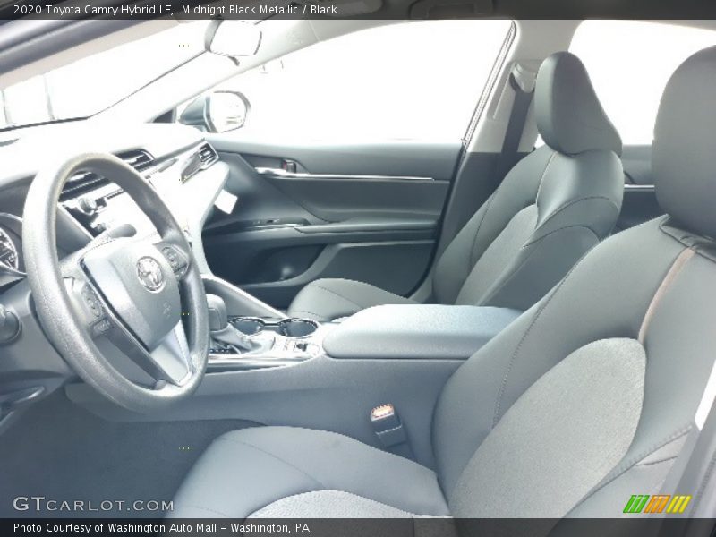 Midnight Black Metallic / Black 2020 Toyota Camry Hybrid LE