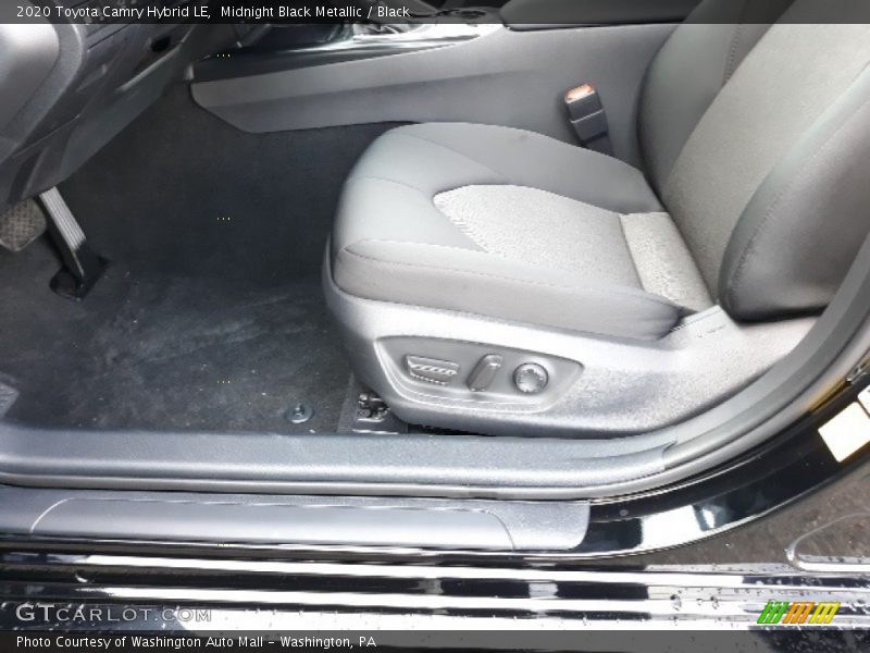 Midnight Black Metallic / Black 2020 Toyota Camry Hybrid LE