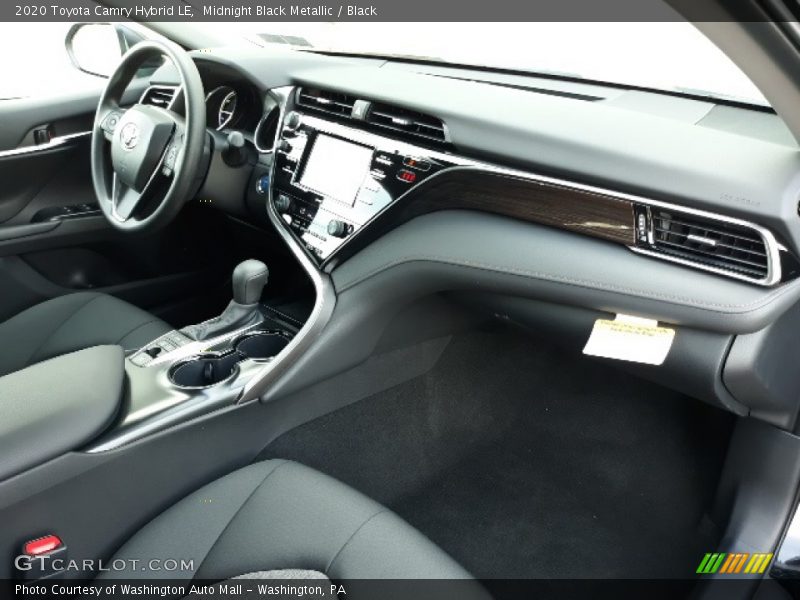 Midnight Black Metallic / Black 2020 Toyota Camry Hybrid LE