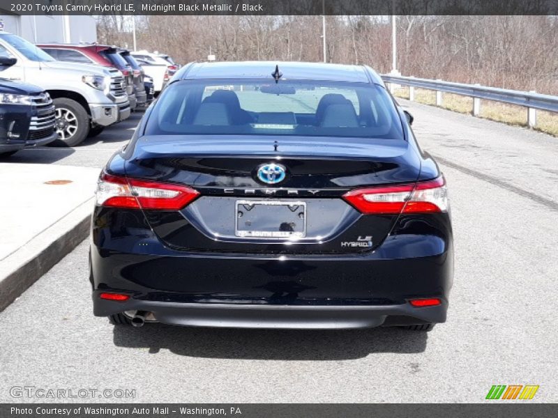 Midnight Black Metallic / Black 2020 Toyota Camry Hybrid LE