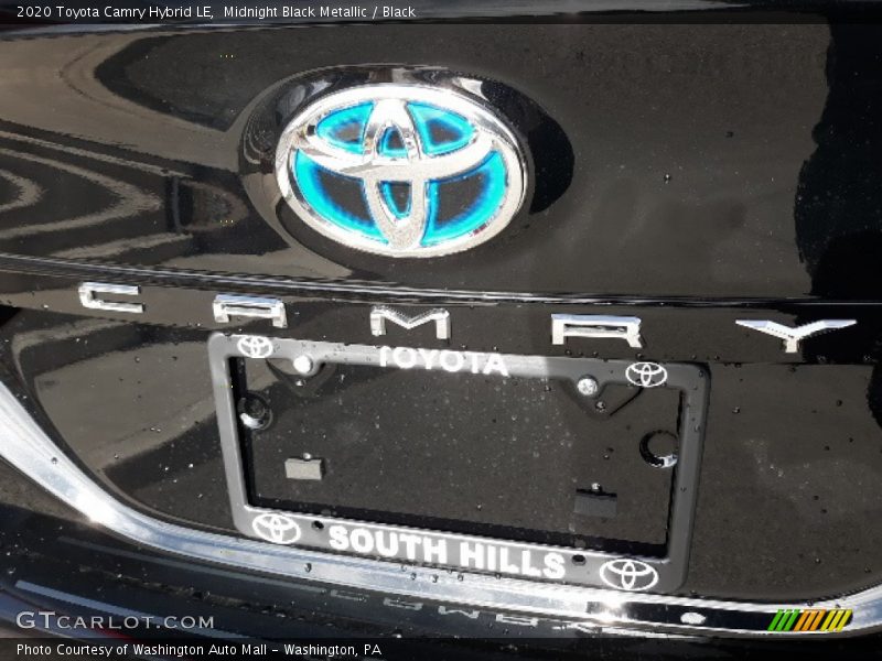 Midnight Black Metallic / Black 2020 Toyota Camry Hybrid LE