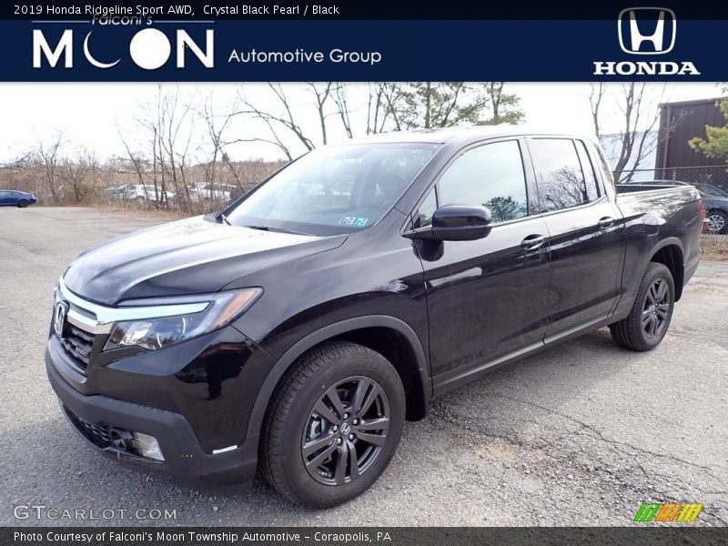 Crystal Black Pearl / Black 2019 Honda Ridgeline Sport AWD