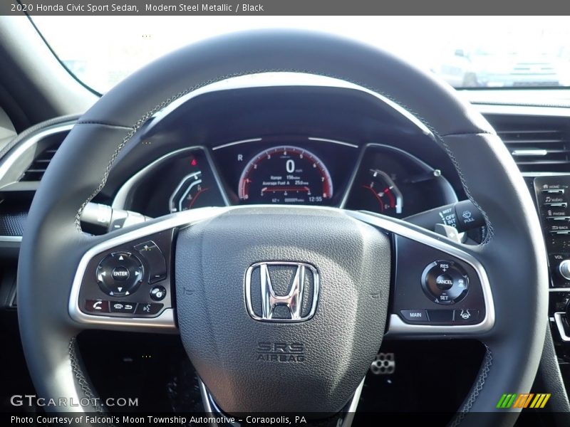 Modern Steel Metallic / Black 2020 Honda Civic Sport Sedan