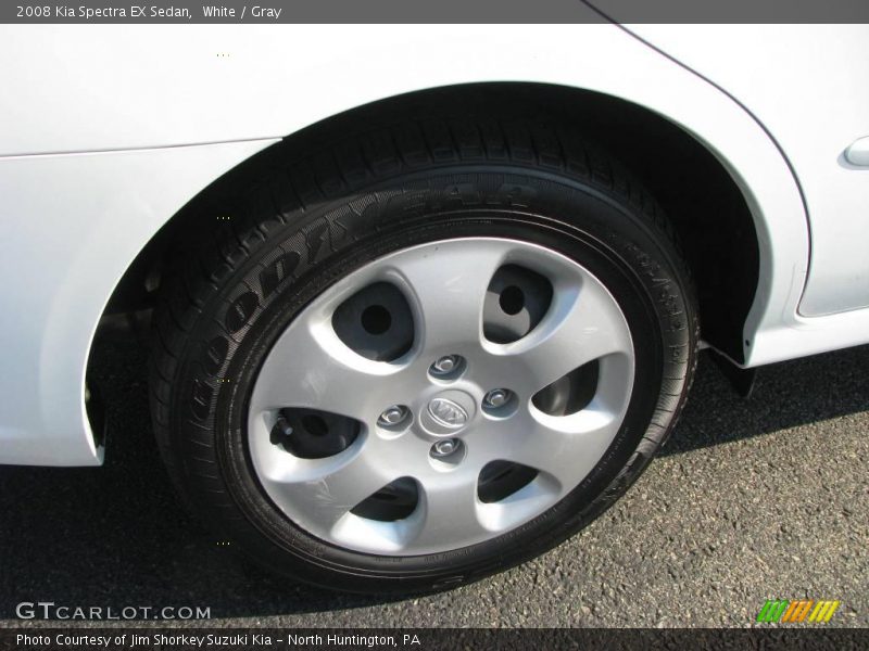 White / Gray 2008 Kia Spectra EX Sedan