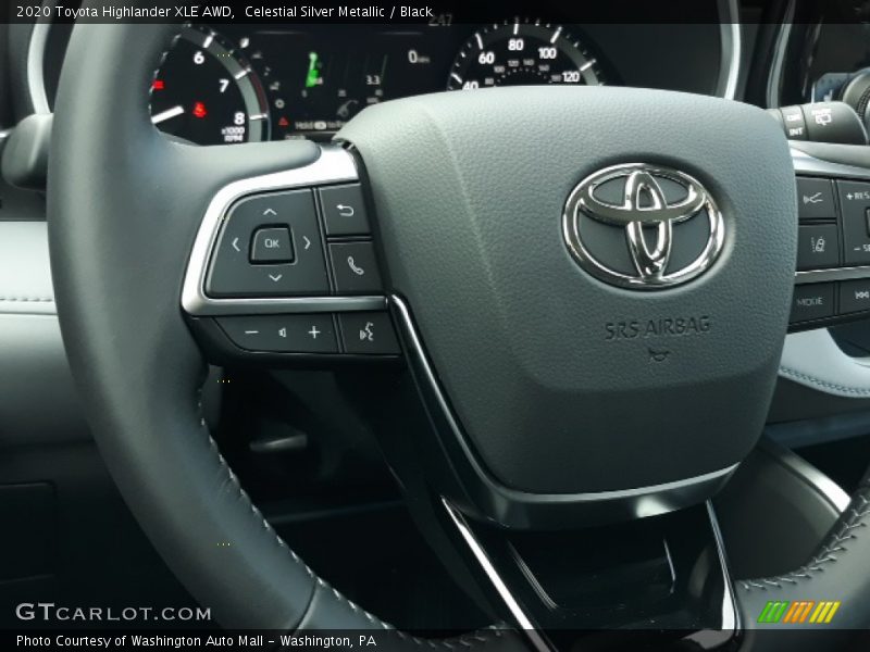 Celestial Silver Metallic / Black 2020 Toyota Highlander XLE AWD