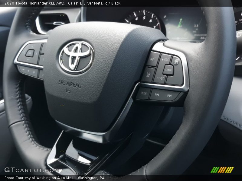 Celestial Silver Metallic / Black 2020 Toyota Highlander XLE AWD