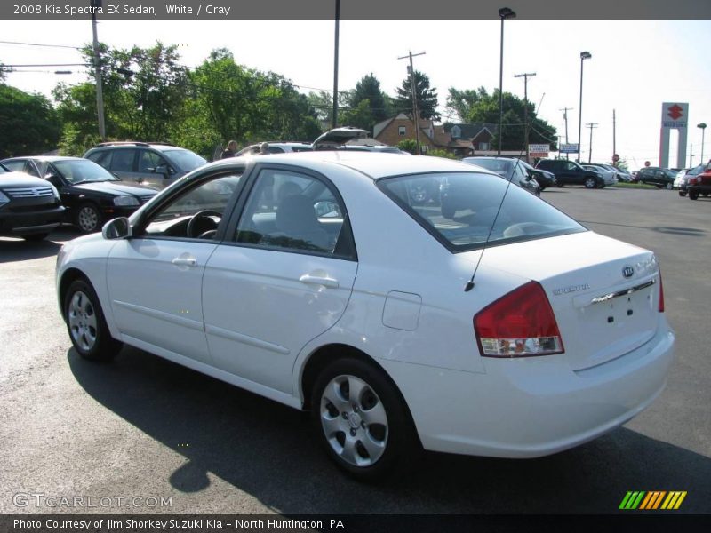 White / Gray 2008 Kia Spectra EX Sedan
