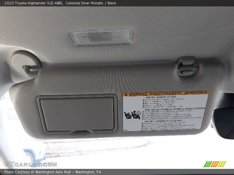 Celestial Silver Metallic / Black 2020 Toyota Highlander XLE AWD