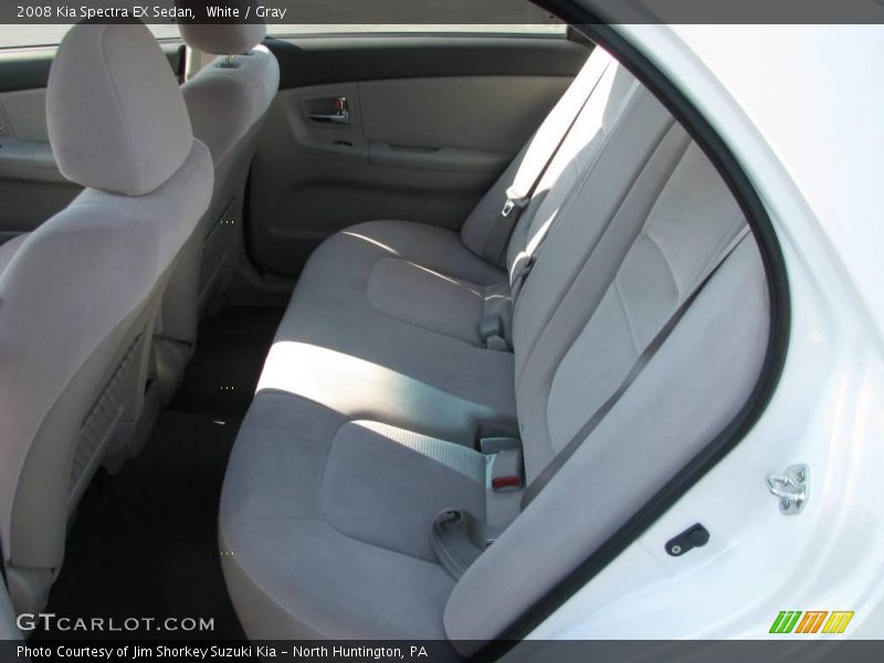 White / Gray 2008 Kia Spectra EX Sedan