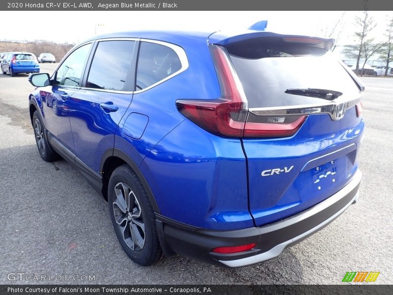 Aegean Blue Metallic / Black 2020 Honda CR-V EX-L AWD