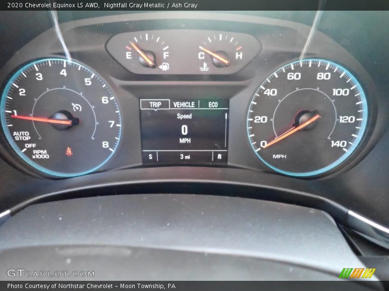 Nightfall Gray Metallic / Ash Gray 2020 Chevrolet Equinox LS AWD