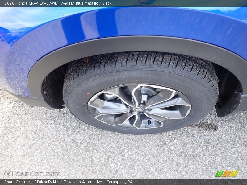 Aegean Blue Metallic / Black 2020 Honda CR-V EX-L AWD