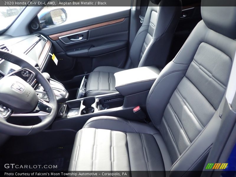 Aegean Blue Metallic / Black 2020 Honda CR-V EX-L AWD