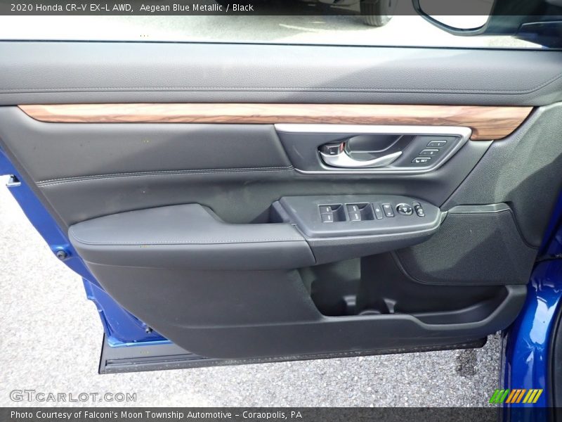 Aegean Blue Metallic / Black 2020 Honda CR-V EX-L AWD