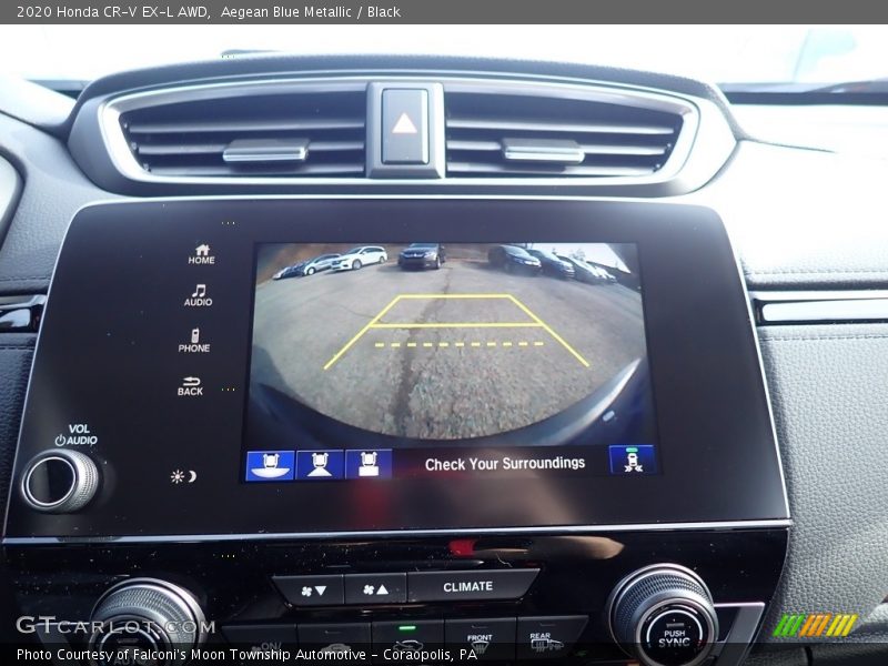 Aegean Blue Metallic / Black 2020 Honda CR-V EX-L AWD