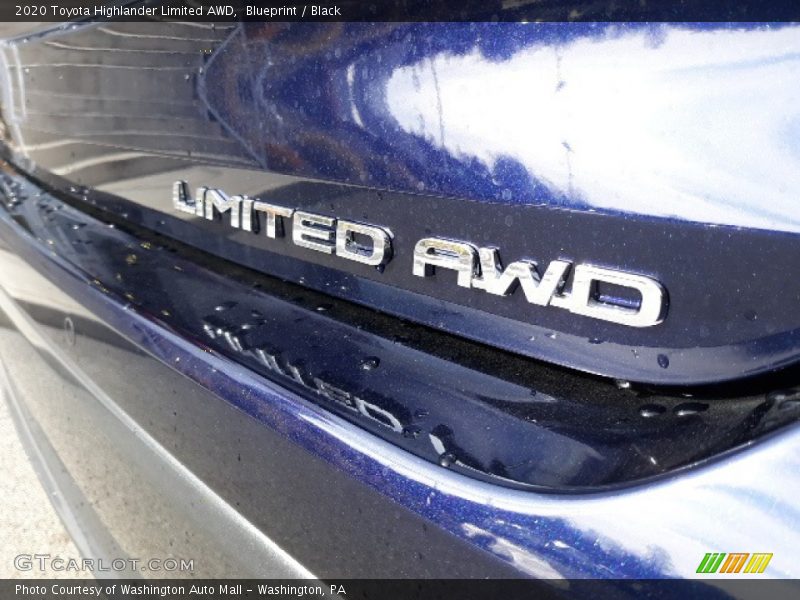 Blueprint / Black 2020 Toyota Highlander Limited AWD