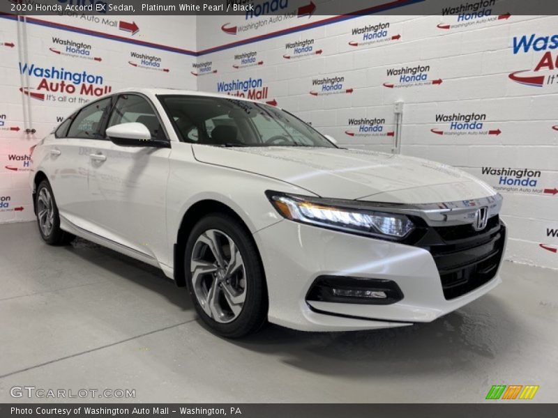 Platinum White Pearl / Black 2020 Honda Accord EX Sedan