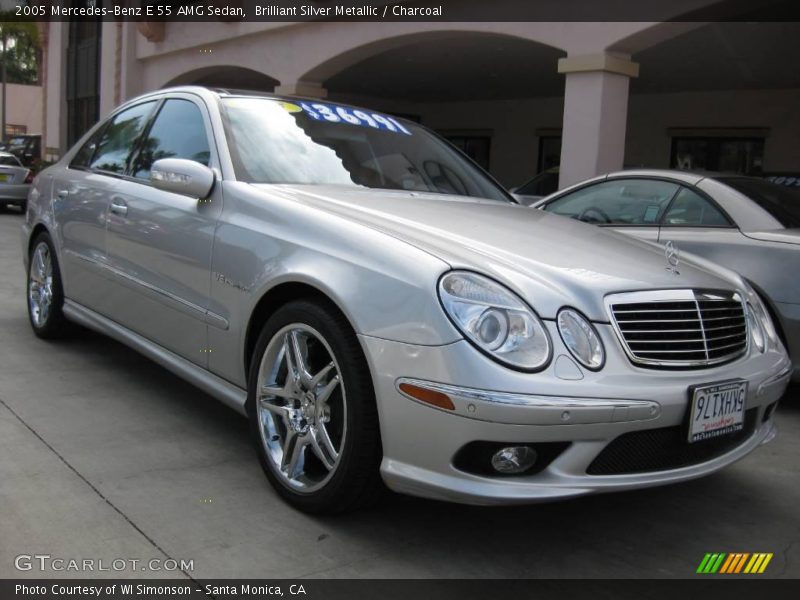 Brilliant Silver Metallic / Charcoal 2005 Mercedes-Benz E 55 AMG Sedan