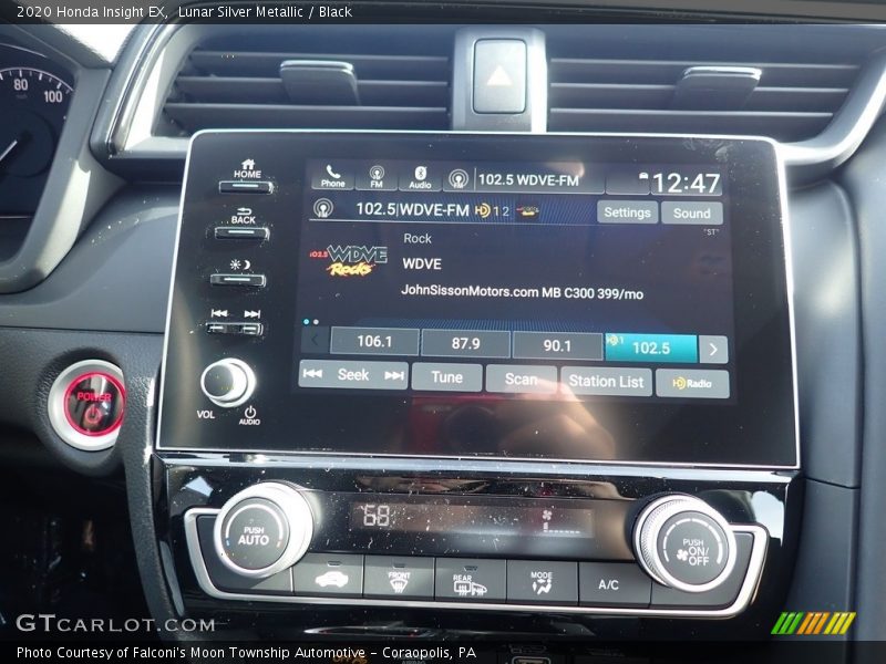 Lunar Silver Metallic / Black 2020 Honda Insight EX