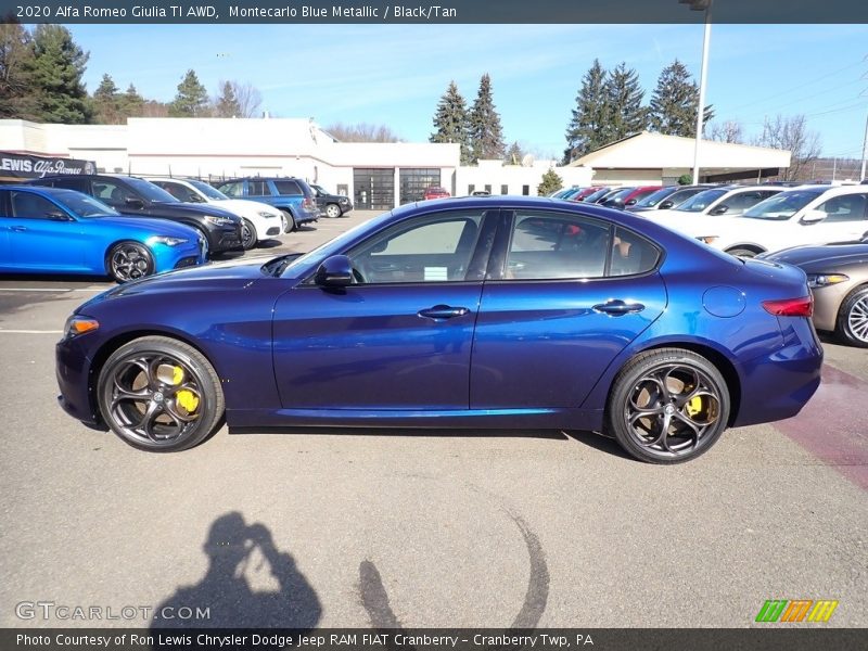 Montecarlo Blue Metallic / Black/Tan 2020 Alfa Romeo Giulia TI AWD