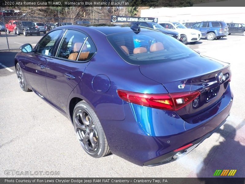 Montecarlo Blue Metallic / Black/Tan 2020 Alfa Romeo Giulia TI AWD