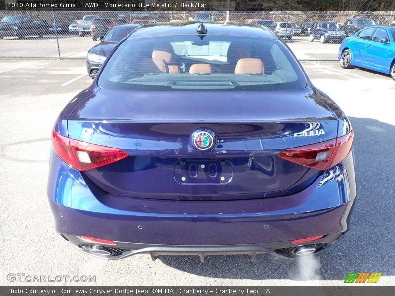 Montecarlo Blue Metallic / Black/Tan 2020 Alfa Romeo Giulia TI AWD
