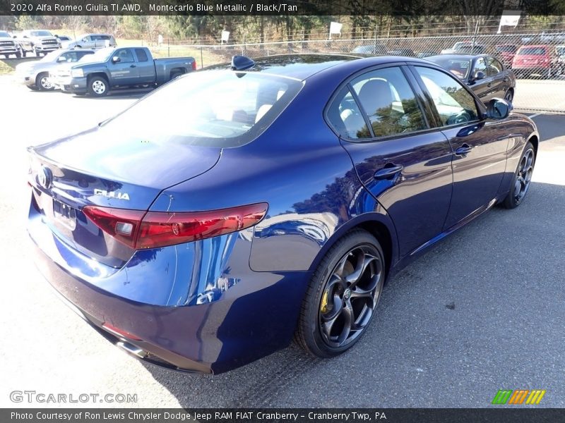Montecarlo Blue Metallic / Black/Tan 2020 Alfa Romeo Giulia TI AWD