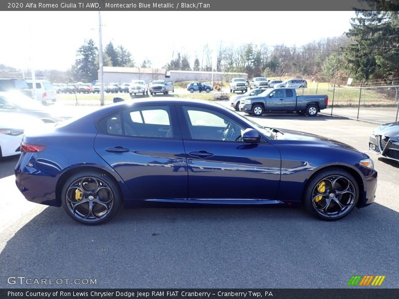 Montecarlo Blue Metallic / Black/Tan 2020 Alfa Romeo Giulia TI AWD