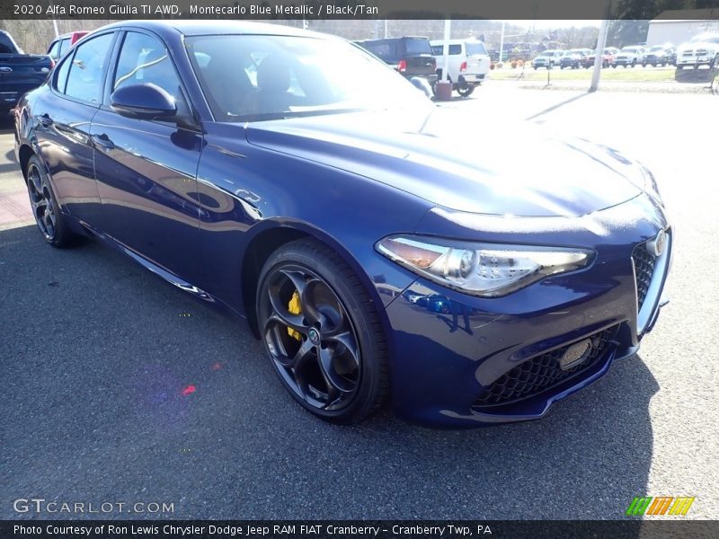 Montecarlo Blue Metallic / Black/Tan 2020 Alfa Romeo Giulia TI AWD