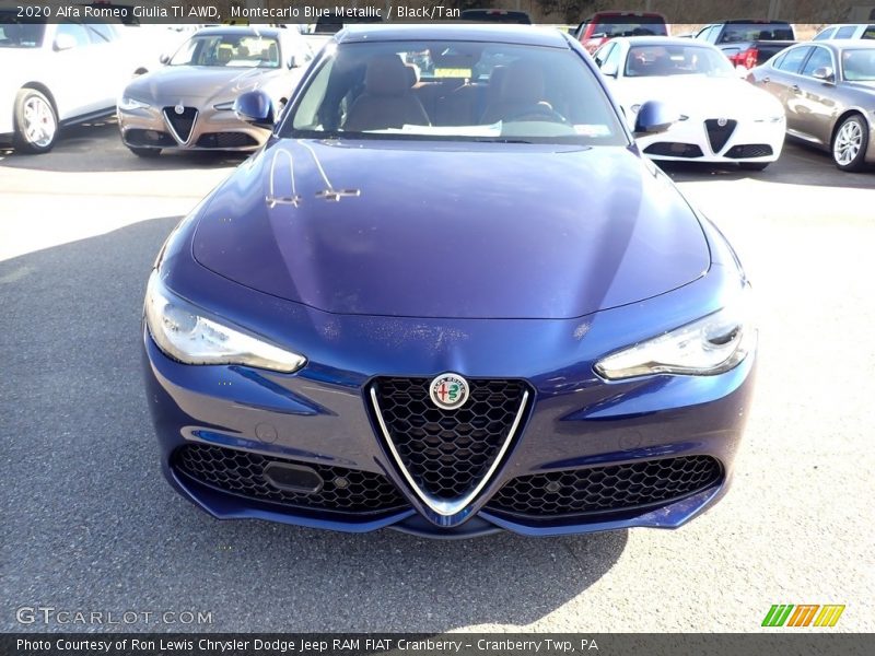 Montecarlo Blue Metallic / Black/Tan 2020 Alfa Romeo Giulia TI AWD