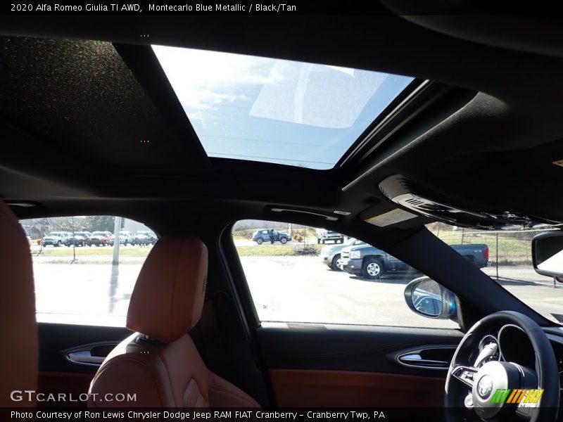 Montecarlo Blue Metallic / Black/Tan 2020 Alfa Romeo Giulia TI AWD