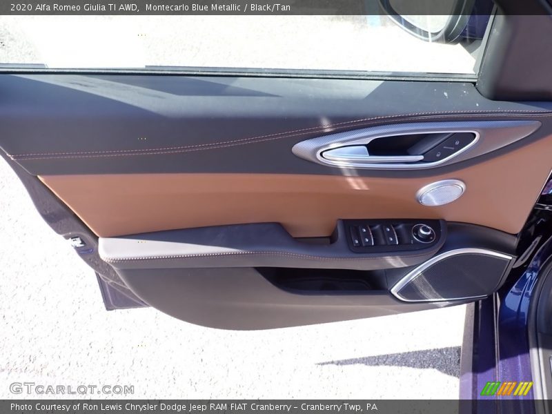 Montecarlo Blue Metallic / Black/Tan 2020 Alfa Romeo Giulia TI AWD