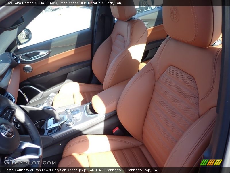 Montecarlo Blue Metallic / Black/Tan 2020 Alfa Romeo Giulia TI AWD