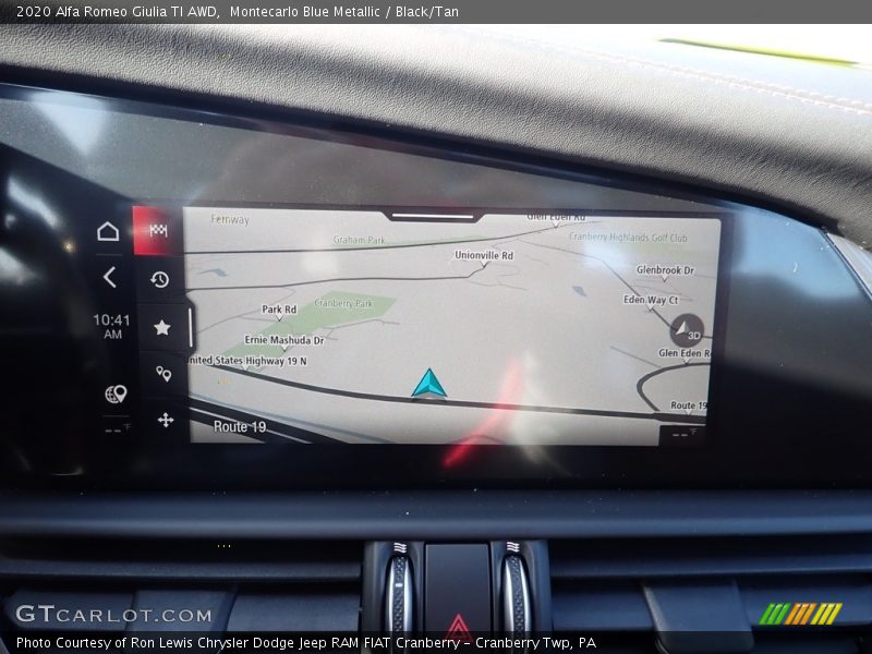 Montecarlo Blue Metallic / Black/Tan 2020 Alfa Romeo Giulia TI AWD