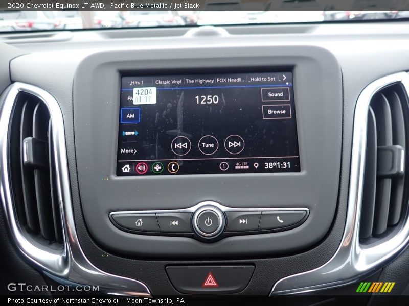 Pacific Blue Metallic / Jet Black 2020 Chevrolet Equinox LT AWD