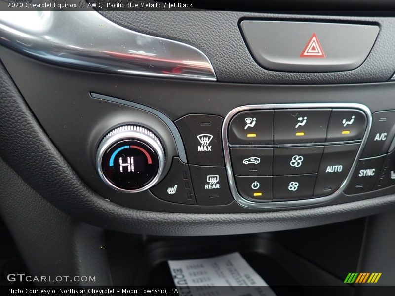 Pacific Blue Metallic / Jet Black 2020 Chevrolet Equinox LT AWD