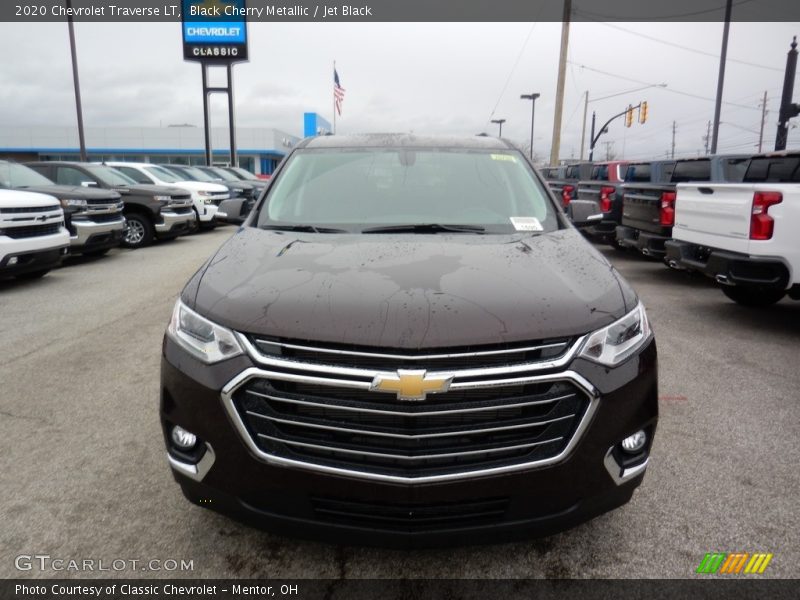 Black Cherry Metallic / Jet Black 2020 Chevrolet Traverse LT