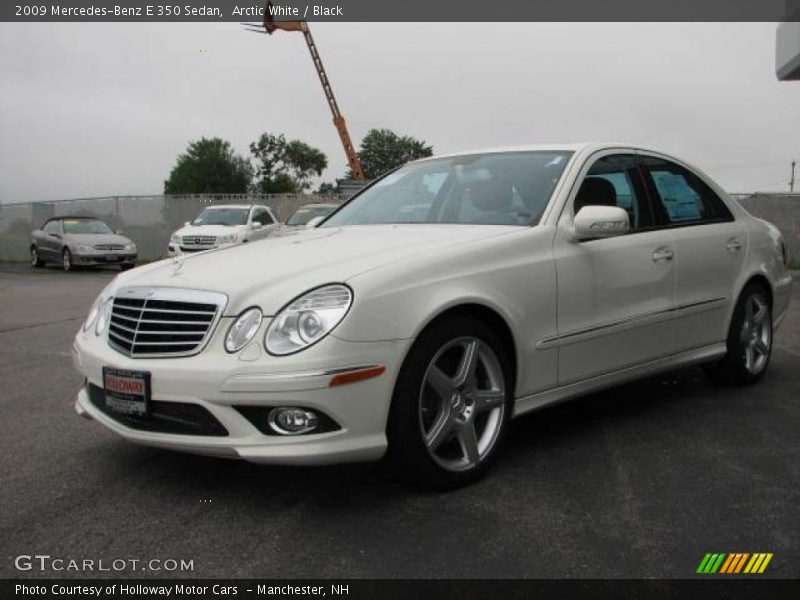 Arctic White / Black 2009 Mercedes-Benz E 350 Sedan
