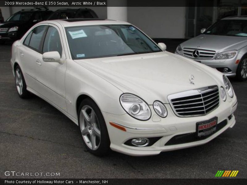 Arctic White / Black 2009 Mercedes-Benz E 350 Sedan